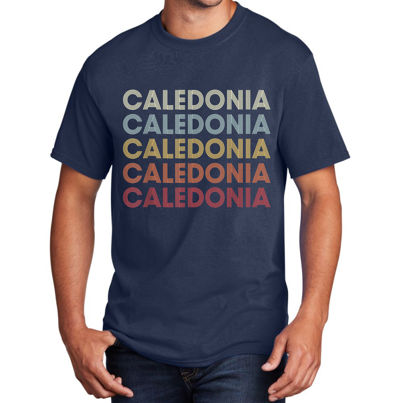 Caledonia Michigan Caledonia Mi Retro Vintage Text T Shirt Basic T-shirt by cm-arts | Artistshot