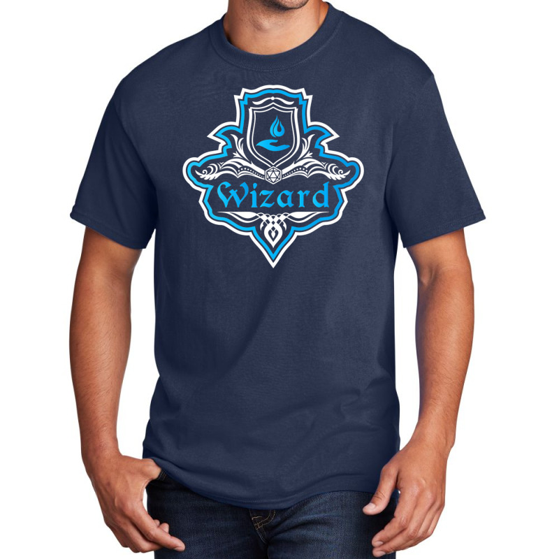 Wizard Class Emblem Dungeons And Rpg Dragons Basic T-shirt | Artistshot