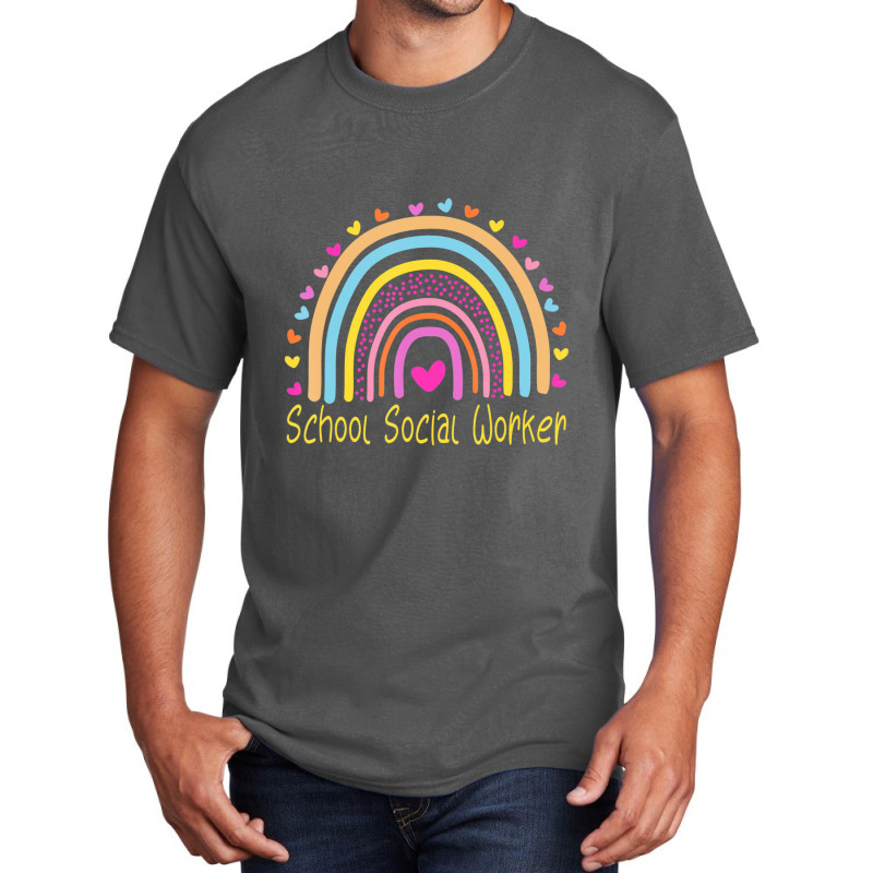 School Social Worker Rainbow Basic T-shirt by kentuckykonpha9 | Artistshot