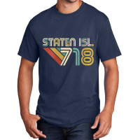 Womens Staten Island 718 New York City State Area Code Staten Isl. V N Basic T-shirt | Artistshot