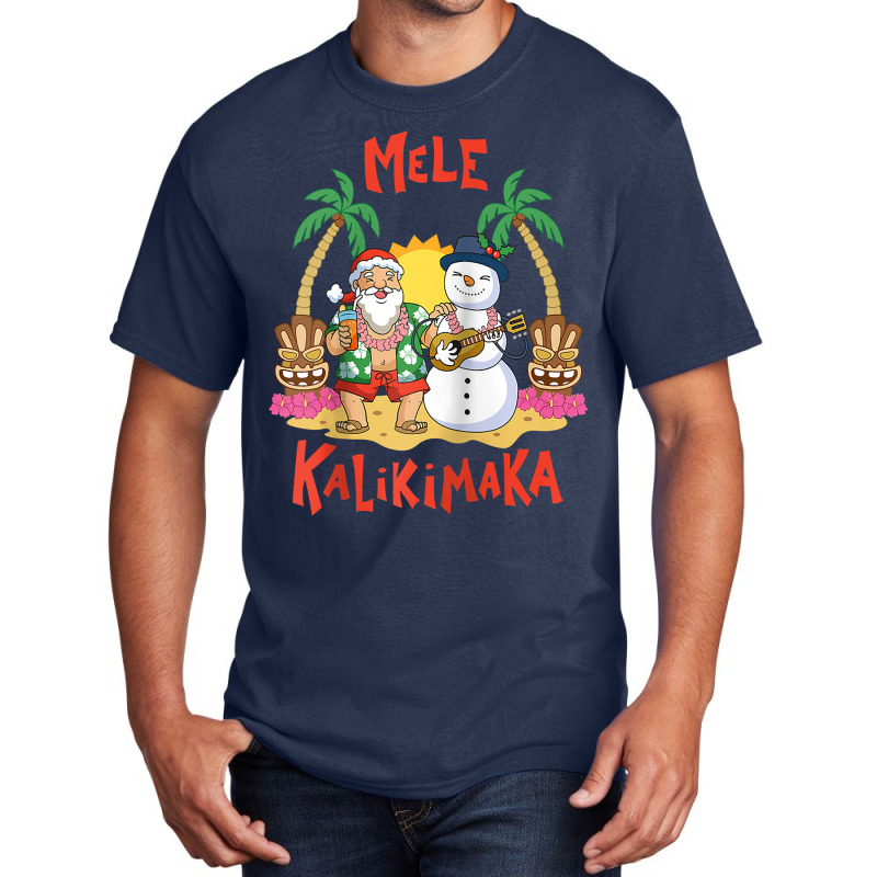 Mele Kalikimaka Merry Christmas Hawaii Raglan Baseball Tee Basic T-shirt | Artistshot