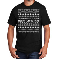 Merry Christmas Ugly Sweater Design Sweatshirt Basic T-shirt | Artistshot