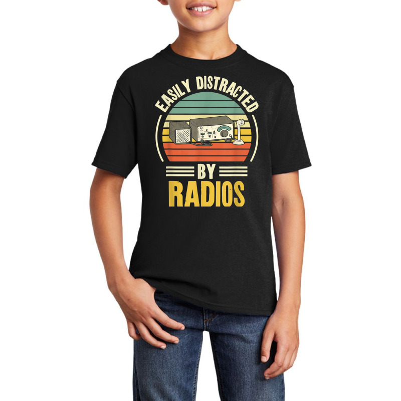 Easily Distracted By Radios Ham Radio Amateur Radio T Shirt Basic Youth T-shirt by cm-arts | Artistshot