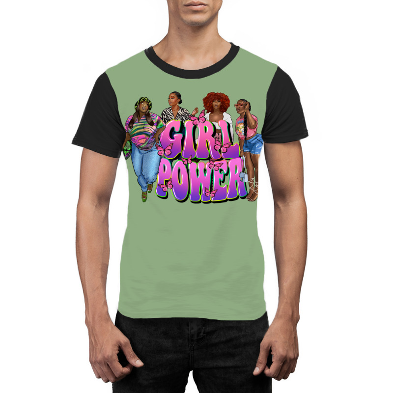 Girl Power Black Woman Graphic T-shirt | Artistshot