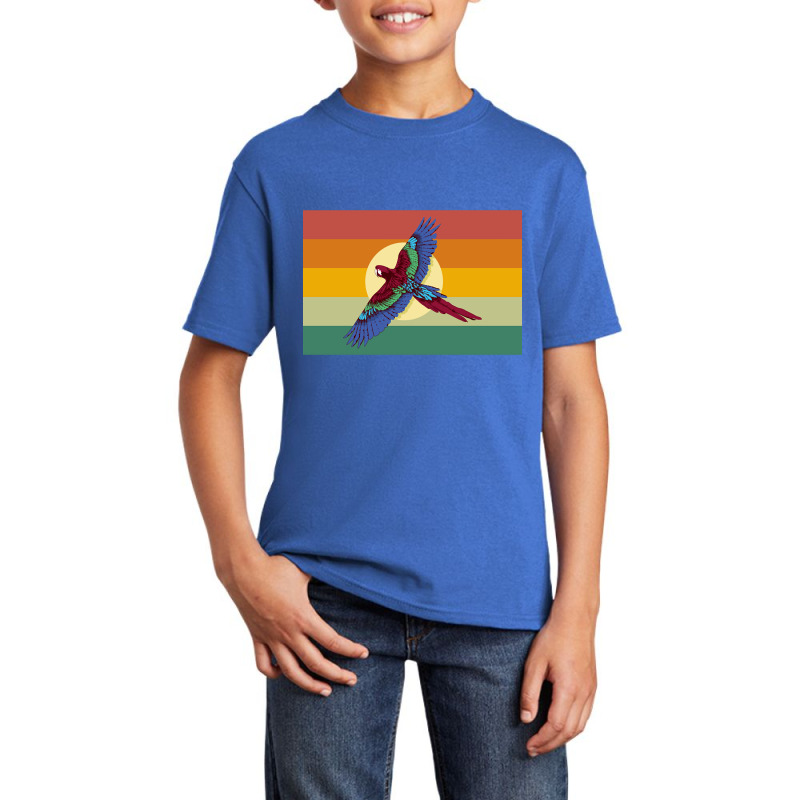 Vintage Animal Retro Macaw 88 Basic Youth T-shirt by laughingtuy | Artistshot