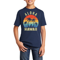 Aloha Hawaii Hawaiian Island Shirt Palm Beach Surfboard Surf T Shirt Basic Youth T-shirt | Artistshot