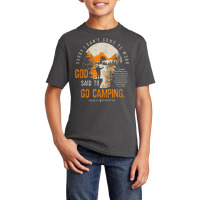 Sorry I Can't Work, God Said To Go Camping Lev 2341 T Shirt Basic Youth T-shirt | Artistshot