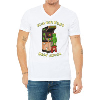 Cute Frog Playing Vintage Arcade V-neck Tee | Artistshot