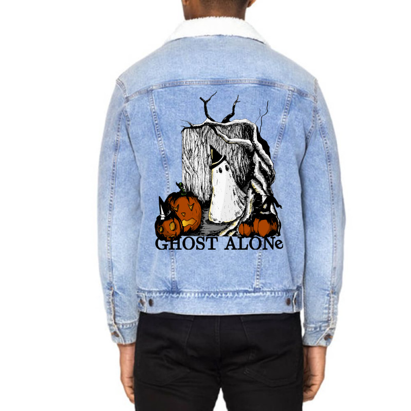 Ghost Alone Unisex Sherpa-lined Denim Jacket | Artistshot