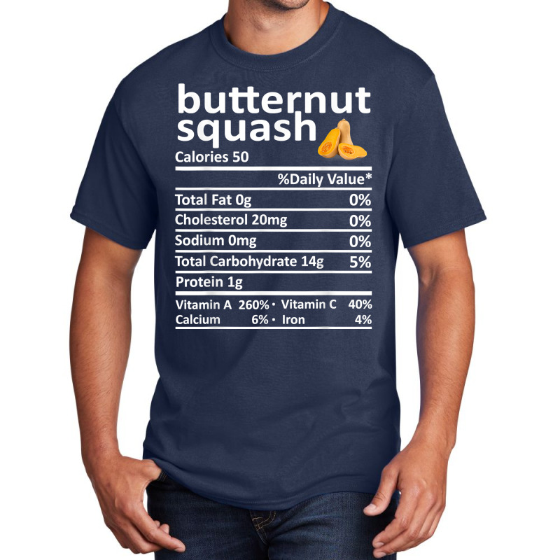 Butternut Squash Nutrition Food Thanksgiving Funny Christmas T Shirt Basic T-shirt by cm-arts | Artistshot