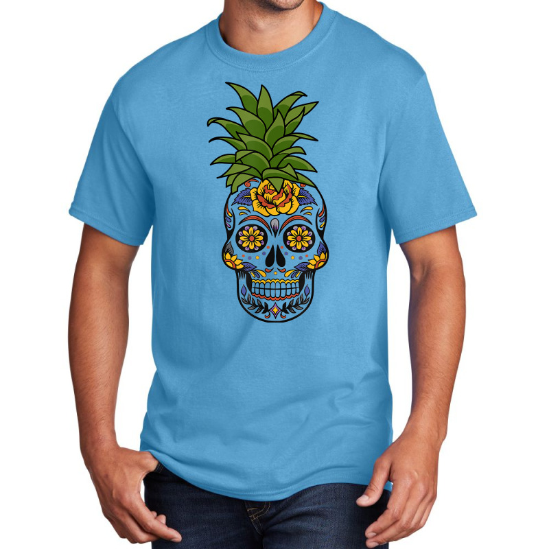 Halloween Pineapple Skull Bizarre Goth Skull Head T Shirt Basic T-shirt | Artistshot