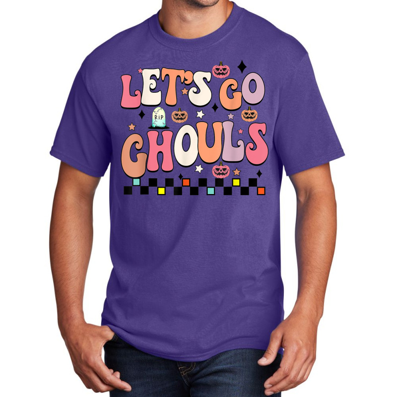 Let's Go Ghoul Retro Halloween Ghost Spooky Season Women Basic T-shirt | Artistshot