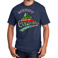 Merry Christmas Light Ugly Pajamas Santa Design Hat Xmas T Shirt Basic T-shirt | Artistshot