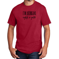 I'm Bilingual English And Guitar Basic T-shirt | Artistshot