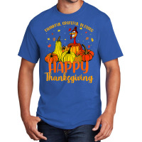 Thankful Grateful Blessed Happy Thanksgiving Pilgrim Turkey T Shirt Basic T-shirt | Artistshot