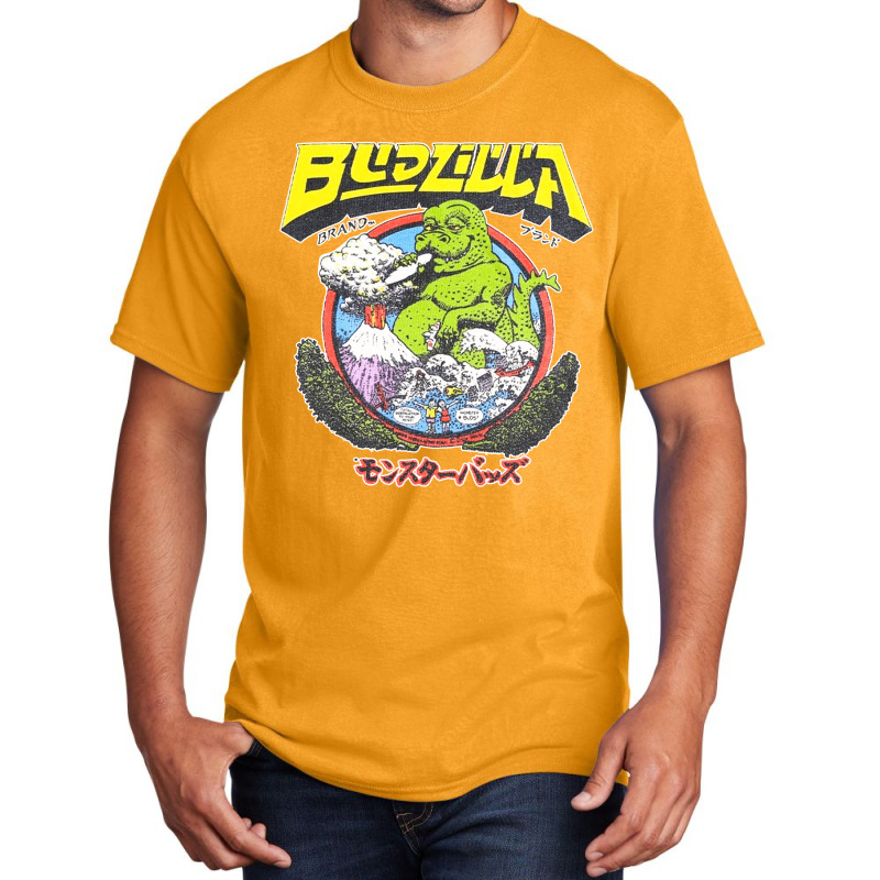 Budzilla, Budzilla Invades Hawaii, The Budzilla, Budzilla Art, Budzill Basic T-shirt | Artistshot