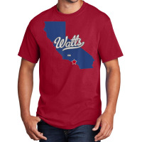 Watts California Los Angeles Ca Map T Shirt Basic T-shirt | Artistshot