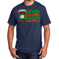 It's Fine I'm Fine Everything Is Fine Christmas Coffee Latte Basic T-shirt | Artistshot