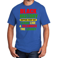 Black History Happens Every Day Black History Month Unisex Basic T-shirt | Artistshot