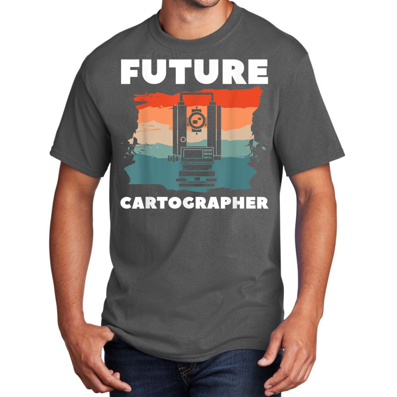 Retro Future Cartographer Map Making Cartography Basic T-shirt | Artistshot