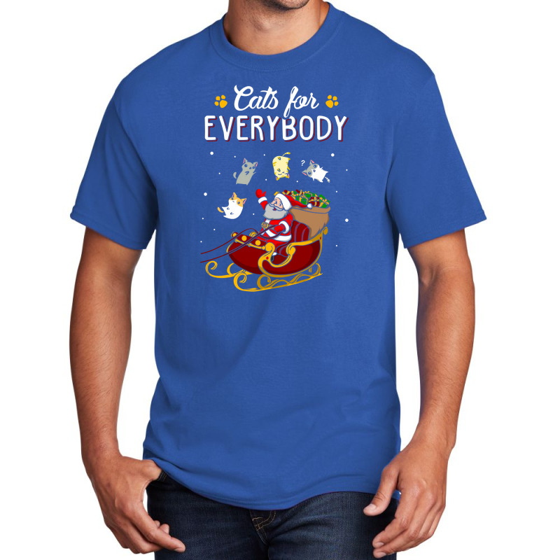 Cats For Everybody Cat Christmas Ugly Christmas Basic T-shirt | Artistshot