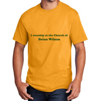 I Worship At The Church Of Brian Wilson Basic T-shirt | Artistshot