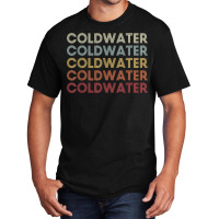 Coldwater Michigan Coldwater Mi Retro Vintage Text Basic T-shirt | Artistshot