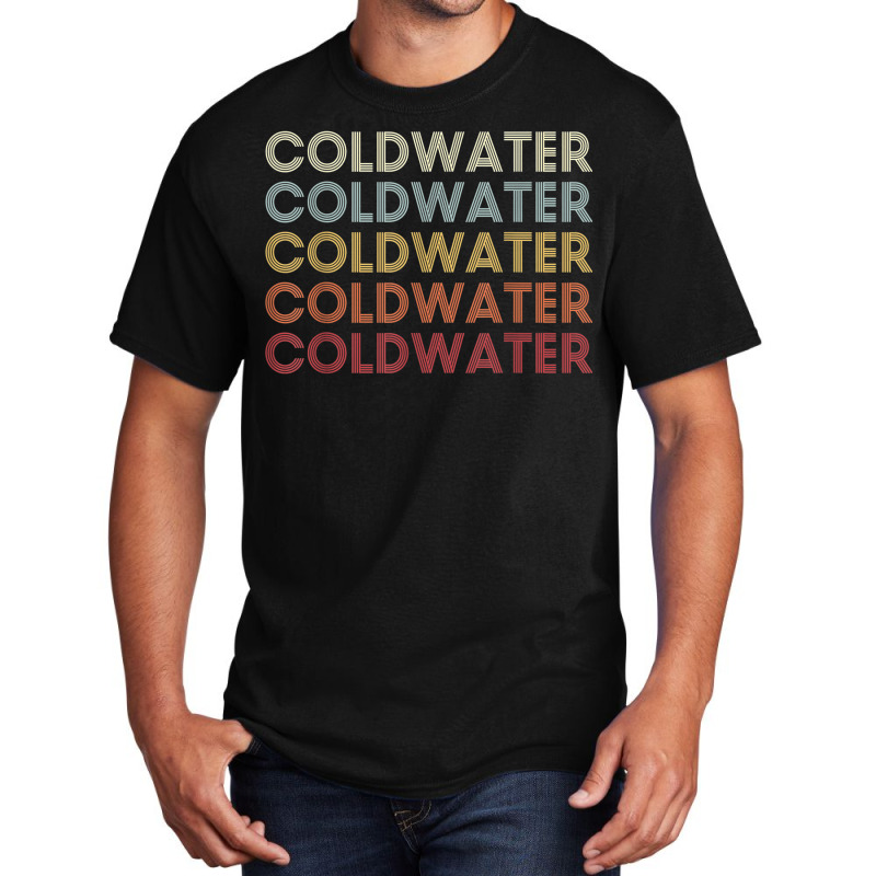 Coldwater Michigan Coldwater Mi Retro Vintage Text Basic T-shirt | Artistshot