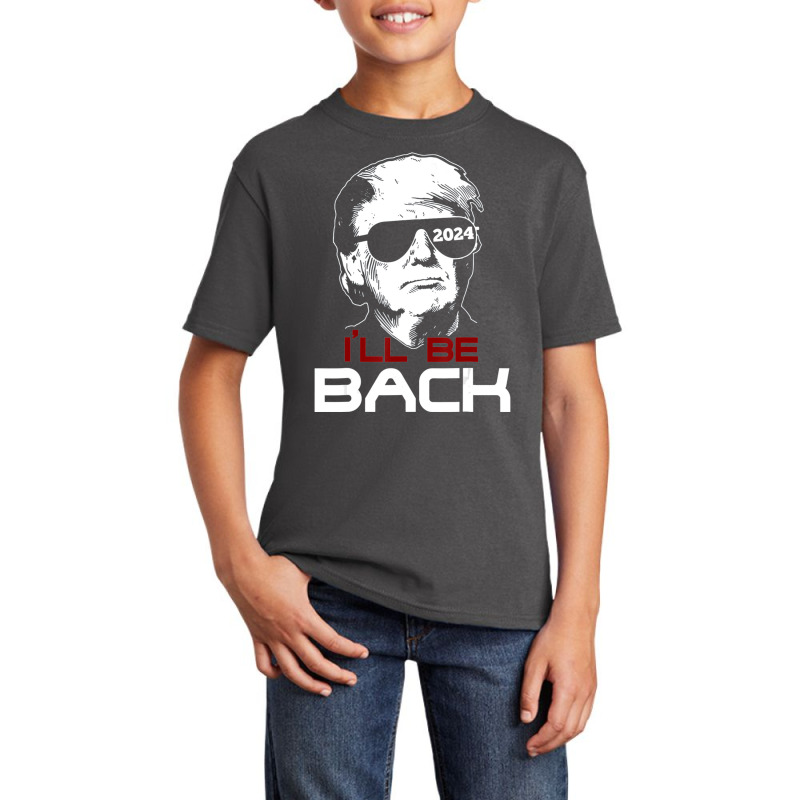 I'll Be Back Trump 2024 Basic Youth T-shirt by cm-arts | Artistshot