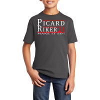 Picard Riker 2024 Make It So T Shirt Basic Youth T-shirt | Artistshot