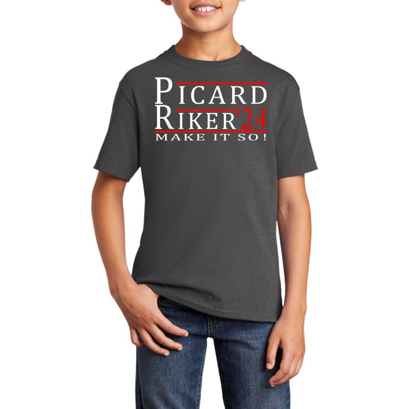 Picard Riker 2024 Make It So T Shirt Basic Youth T-shirt by cm-arts | Artistshot