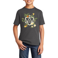 White Polyhedral D20 Dice Plants Flowers And Succulents Basic Youth T-shirt | Artistshot