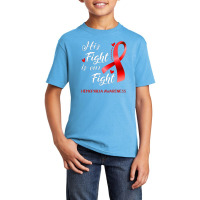 His Fight Is Our Fight Hemophilia Awareness Support Basic Youth T-shirt | Artistshot