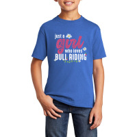 Just A Girl Who Loves Bull Riding Bull Rider Basic Youth T-shirt | Artistshot