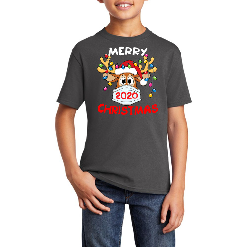 Reindeer In Mask Shirt Funny Merry Christmas 2020 T Shirt Basic Youth T-shirt by MG91 | Artistshot