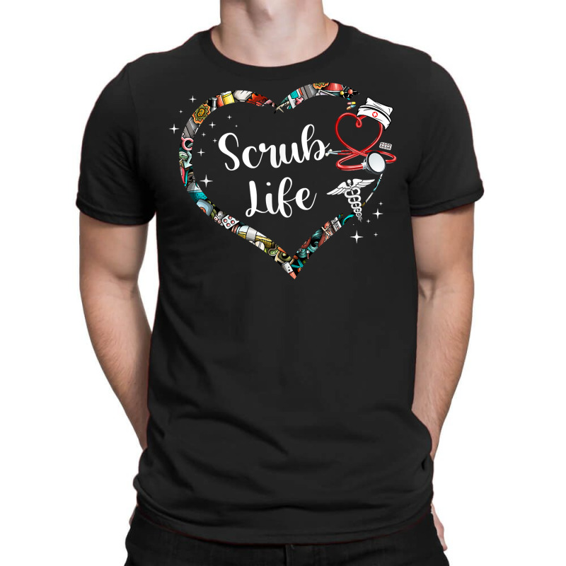 Funny Heart Scrub Life Stethoscope Nursing Nurses Week T Shirt T-shirt | Artistshot