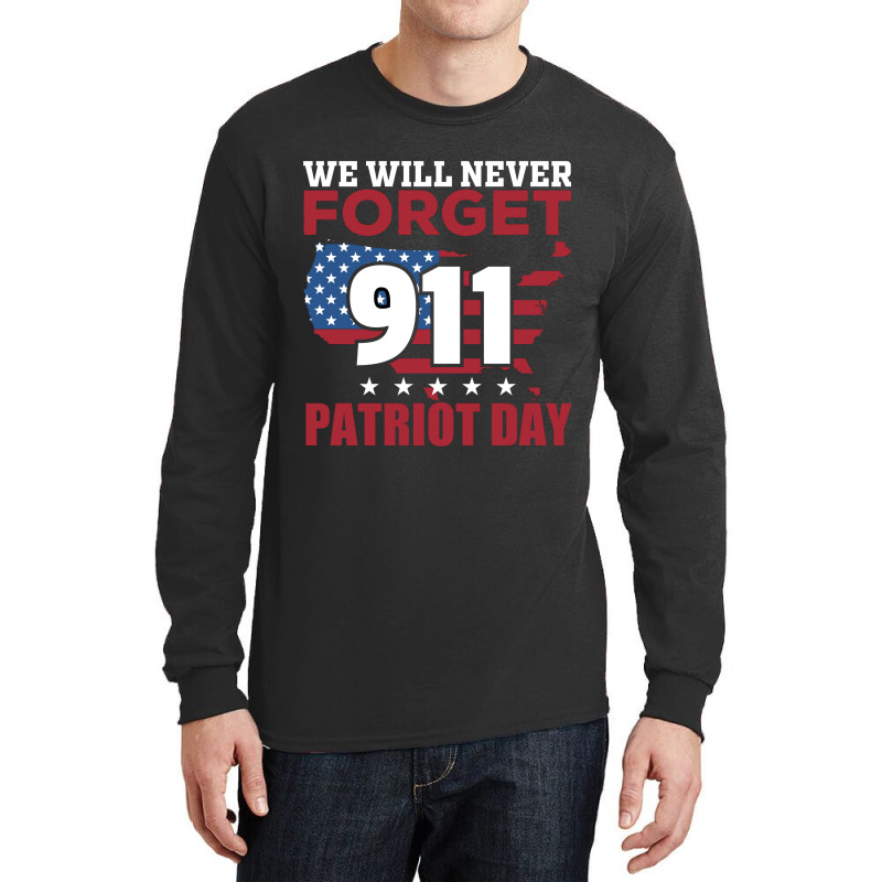 Vector Patriot Day Design Long Sleeve Shirts | Artistshot