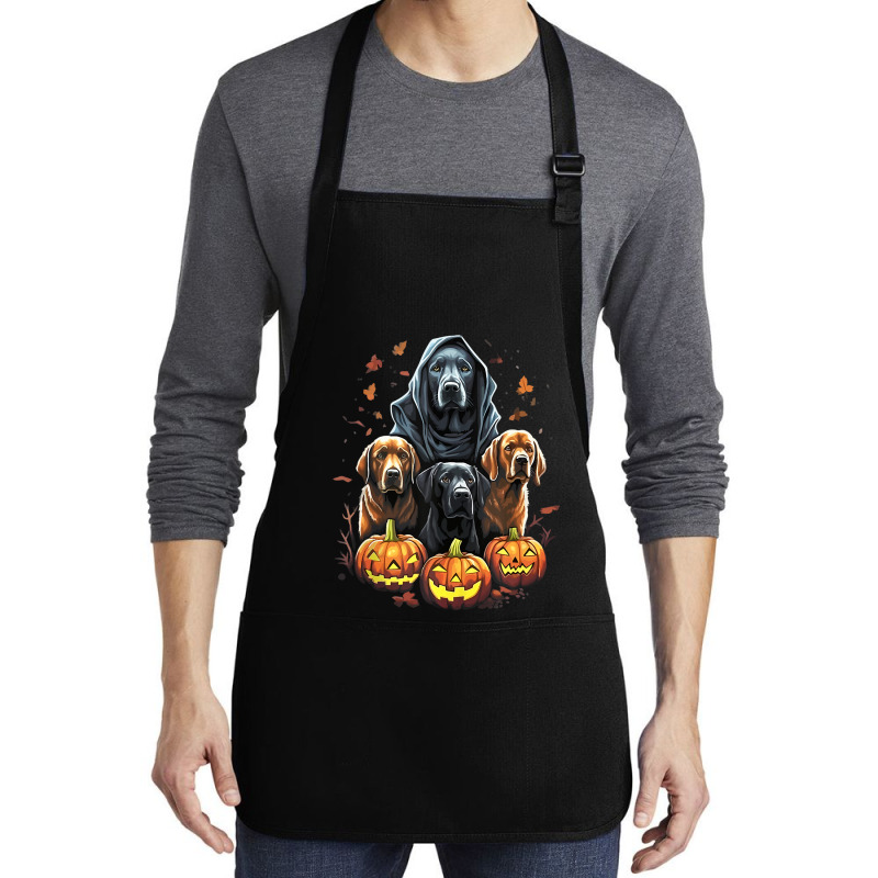 Labrador Retriever Black Lab   Yellow Lab Hallowee Medium-length Apron | Artistshot