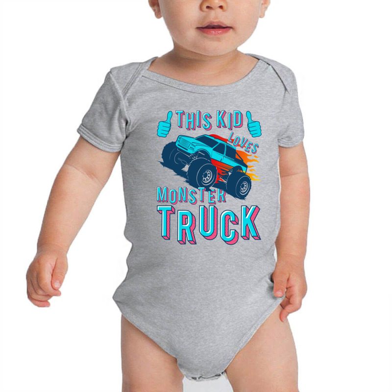 This Kid Loves Monster Truck | Racing Lovers Baby Bodysuit by John Phillips | Artistshot