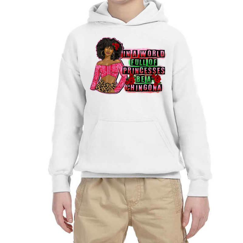 Chingona Afro Latina Youth Hoodie by afrowomandigitalshop@gmail.com | Artistshot