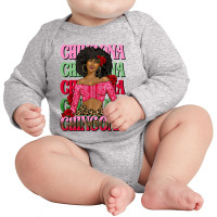 Chingona Afro Latina Woman Long Sleeve Baby Bodysuit | Artistshot