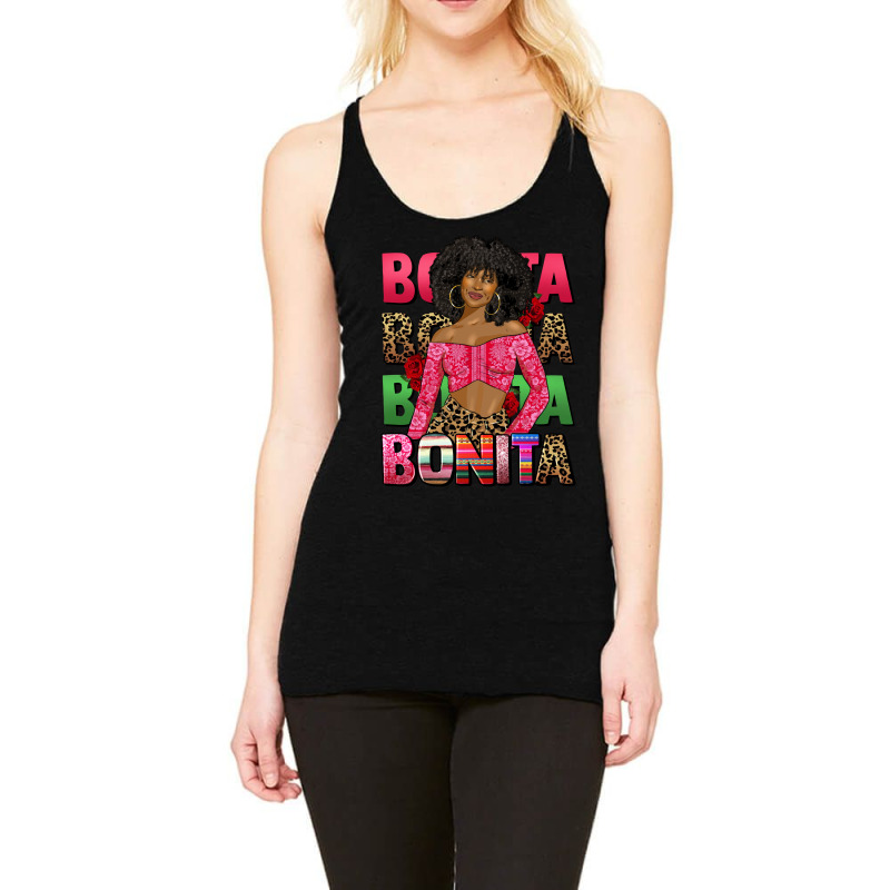 Bonita Afro Latina Woman Racerback Tank by afrowomandigitalshop@gmail.com | Artistshot