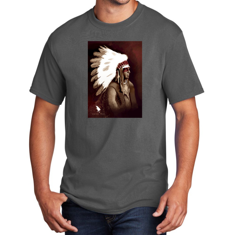 Native American Warrior Basic T-shirt by JolenePender | Artistshot