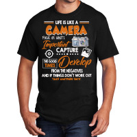 Funny Photographer Gift Vintage Photography Life Is Like A Camera I'm  Basic T-shirt | Artistshot