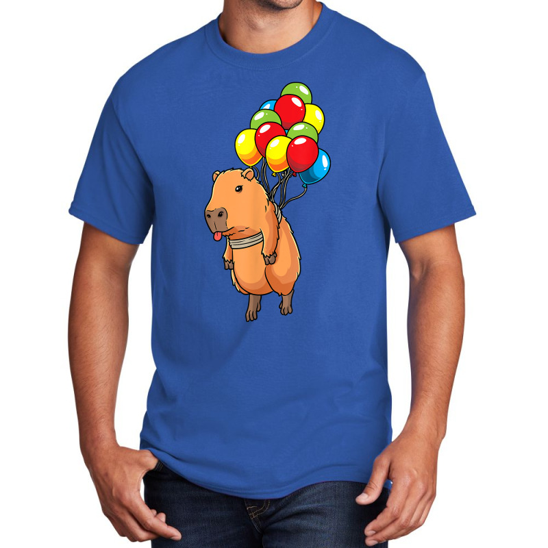 Capybara Giant Cavy Rodent With Balloons Capybara T Shirt Basic T-shirt | Artistshot