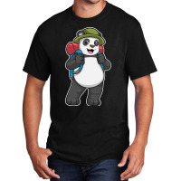 C:\users\dell\desktop\l2\chung 7\panda Types Panda As Hiker With Backp Basic T-shirt | Artistshot