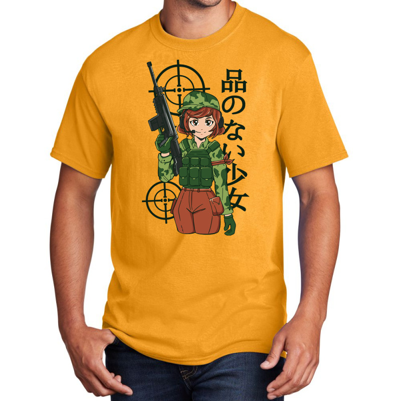 Anime Soldier Girl Basic T-shirt | Artistshot