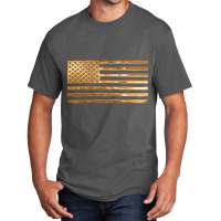 Copper Us Flag Basic T-shirt | Artistshot