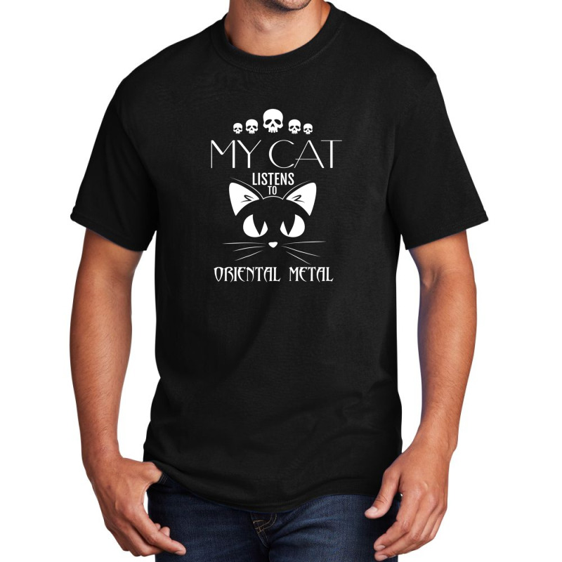 My Cat Listens To Oriental Metal Tee Basic T-shirt | Artistshot