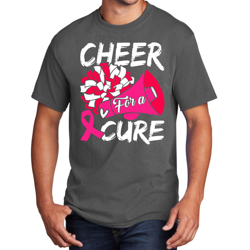 Cheer For Cure Pink Ribbon Awareness Women Basic T-shirt | Artistshot